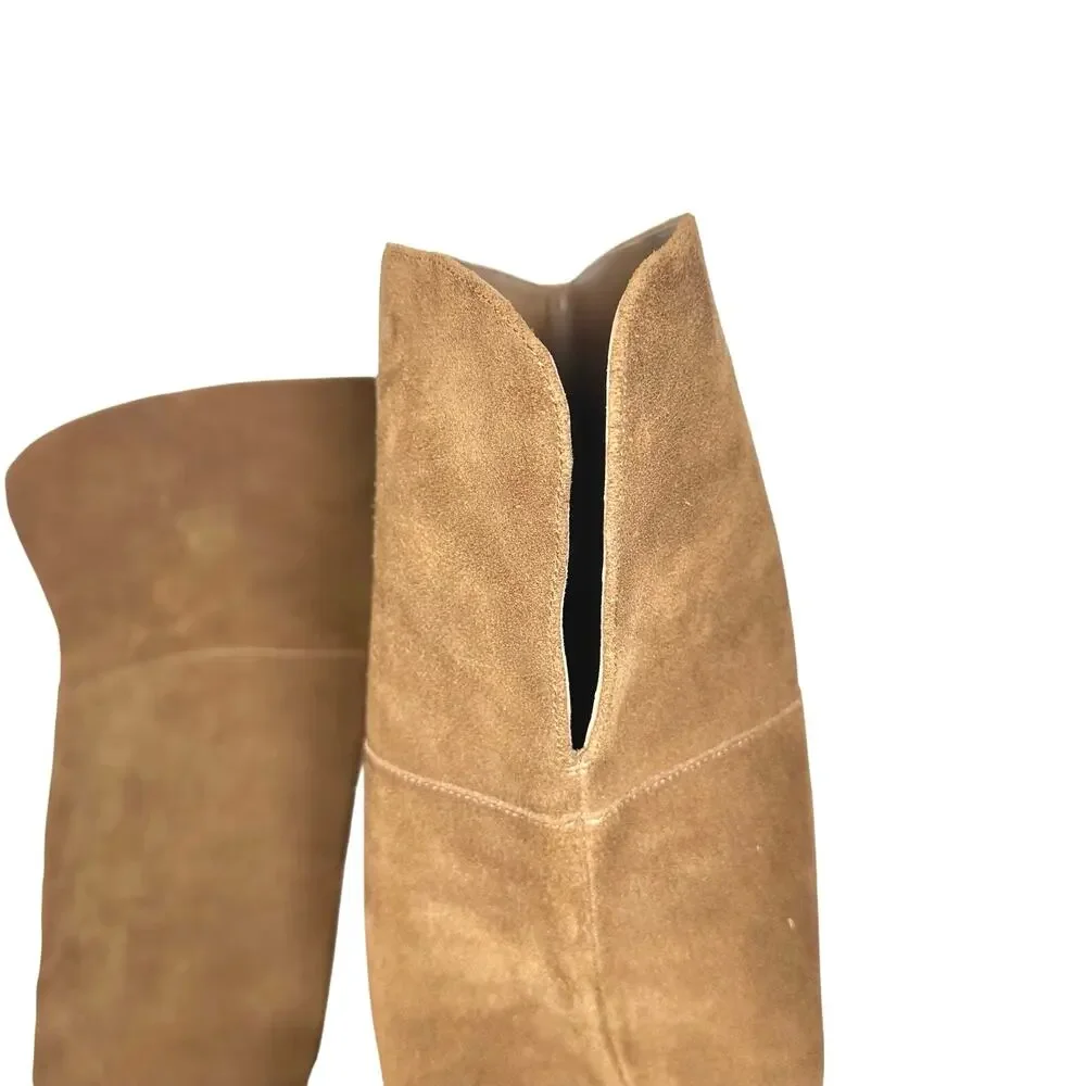 J. Crew | Women | Rich Walnut Over The Knee Suede Leather Riding Boots | Size 5